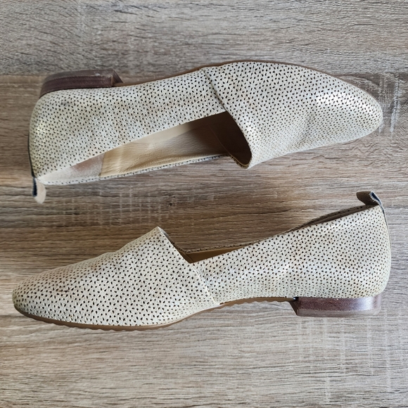 PAUL GREEN Lenny Gold Metallic Perforated Leather Slip On Loafer Shoe - Picture 9 of 15